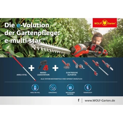 Wolf-Garten Wolf Garten Akku-Heckenschere Aufsatz HT 40 EM E-multi-star® 3 Wolf-Garten Wolf Garten Akku-Heckenschere Aufsatz HT 40 EM E-multi-star® – Bild 3